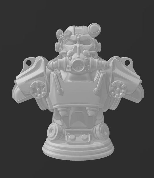T-60 Power Armor Bust 3D Printed Collectible