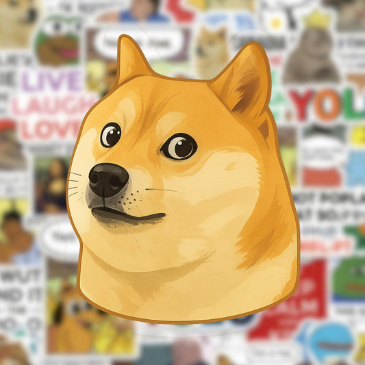 Doge Meme Vinyl Sticker | Funny Internet Humor